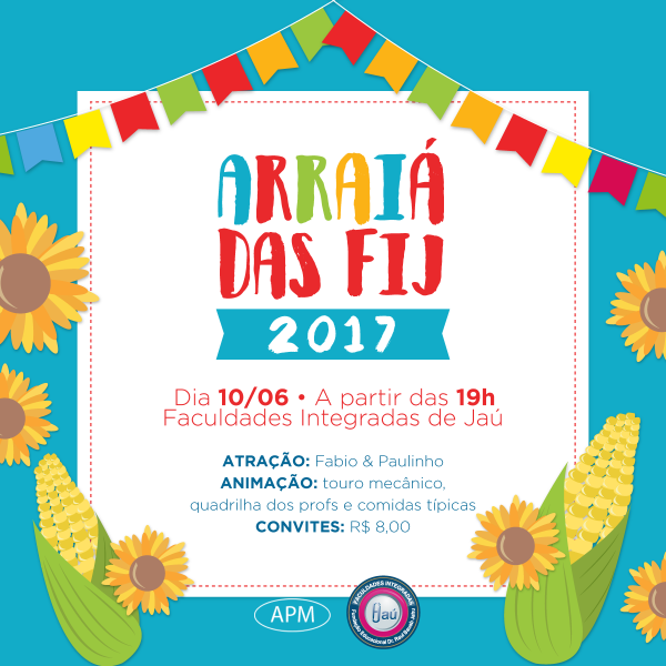 Faculdades Integradas de Jaú realizam festa junina no dia 10 d738e74fea9bca56a25a0c0a54f3479d.png